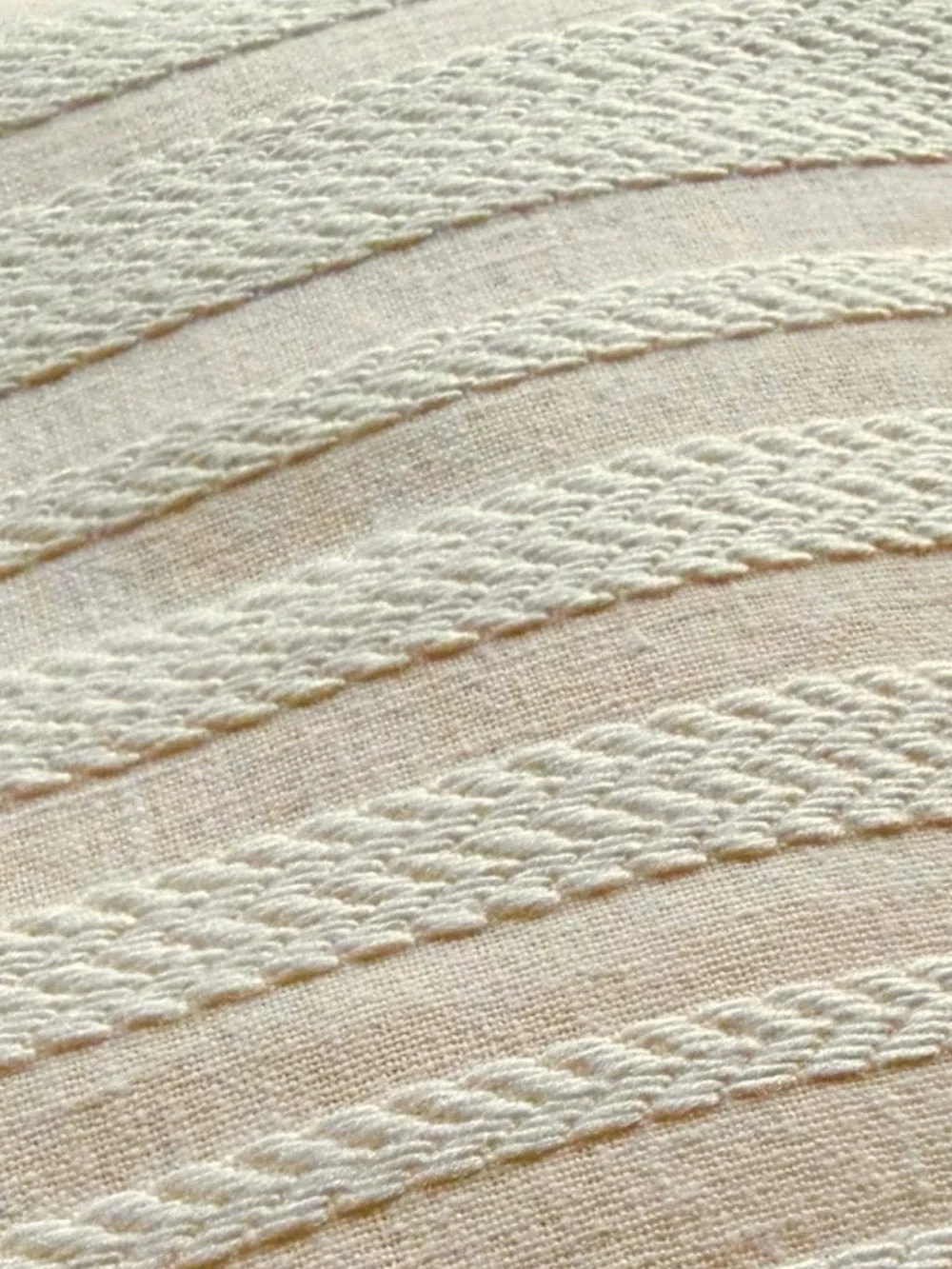 Set of 2 West Elm Mixed Stripes Jacquard Curtain Panels 48x96 Cream Ivory
